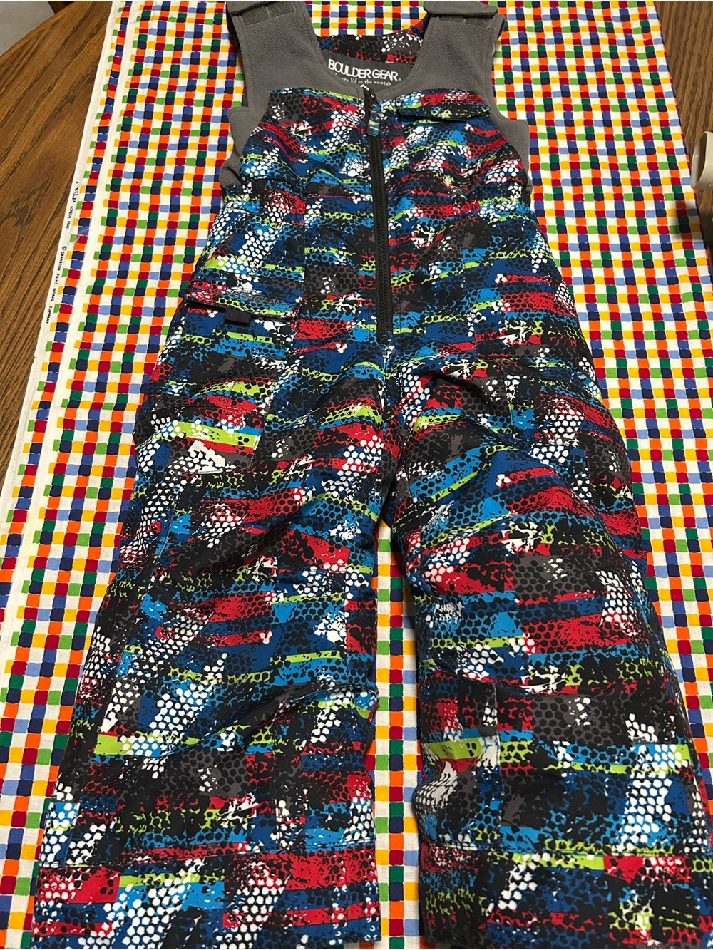 Boulder Gear Kids Snow Bibs - Multicolor Print 3T
